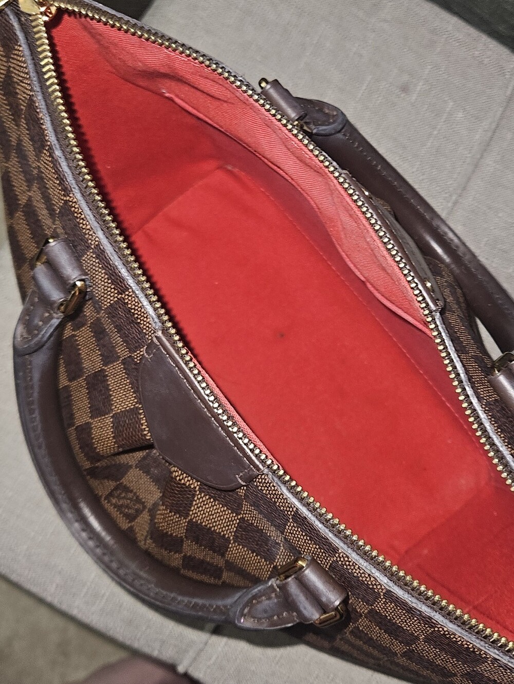 Louis Vuitton Damier Ebene Sienna PM Checkerboard Satchel in Dark Brown - Picture 8 of 10